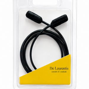 Cordão para Óculos De Laurentis Preto em Silicone