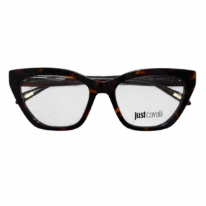 ÓCULOS DE GRAU JUST CAVALLI VJC184 HAVANA COM DETALHES DOURADOS