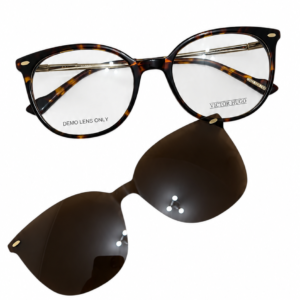 ÓCULOS DE GRAU VICTOR HUGO UH1973 HAVANA COM CLIP-ON SOLAR